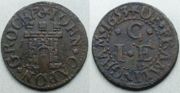 Framlingham, John Capon 1653 farthing N4329